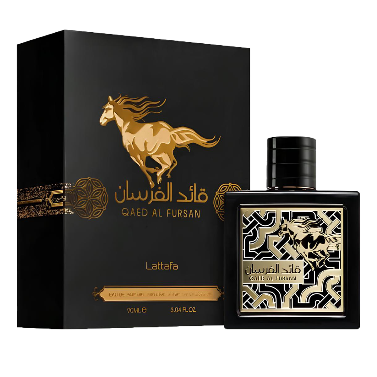 Eau de Parfum Qaed Al Fursan Black 90ml - Lattafa